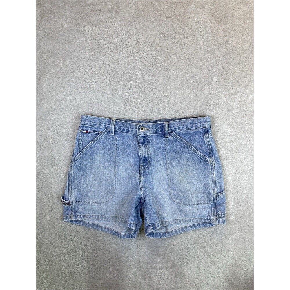 Vintage Tommy Hilfiger Jean Shorts Women's 12 Light Wash Denim Y2K